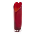 Royal Imports Red Heart Glass Flower Vase Decorative Centerpiece for Home or Wedding - 12 Tall, 3x4 Opening