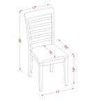 East West Furniture MLC-MAH-LC Milan Dining Chairs - Faux Leather Upholstered Wooden Chairs, Set of 2, Mahogany