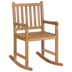 vidaXL Rocking Chair, Outdoor Rocking Chair with Cushion, Porch Rocker Patio Rocking Chair for Garden Balcony Backyard, Solid Wood Teak