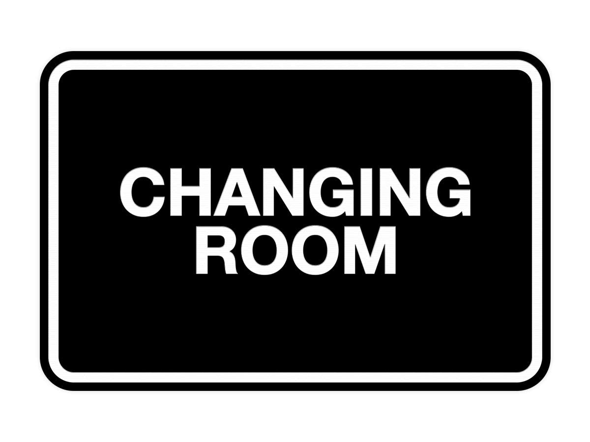 Signs Bylita Classic Framed Changing Room Sign (Black) - Medium