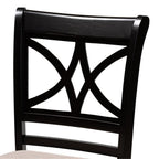 Baxton Studio Chandler Sand Upholstered Espresso Finished Wood 5-Piece Pub Set