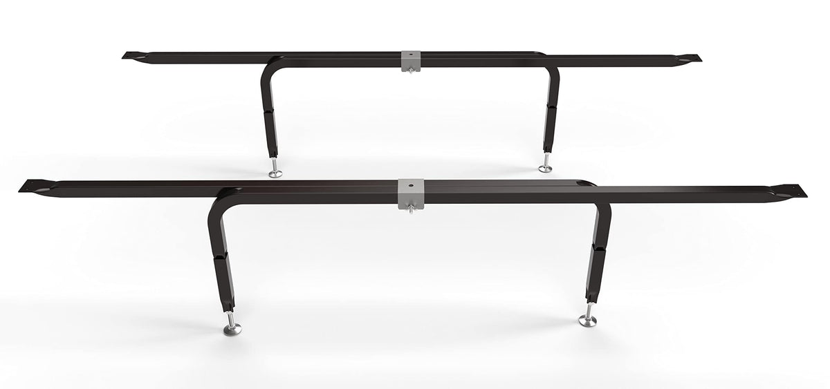 Bed Slats Center Support System | Adjustable Length & Height Tubular Steel With 4 Legs | Fits Full, Queen, King & California Kin
