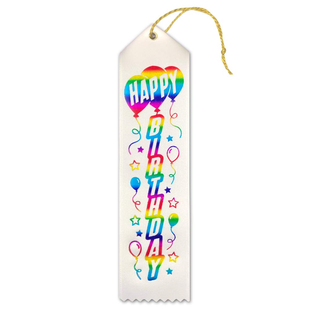 Ribbonsnow Happy Birthday Ribbons - 36 Ribbons With Card & String