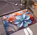NIPAR Sales Bathroom Mat Door Mat | Rubber NonSlip Quick Dry Rug Fit Under Door | Super Absorbent Thin Washable Oval Floor Bath