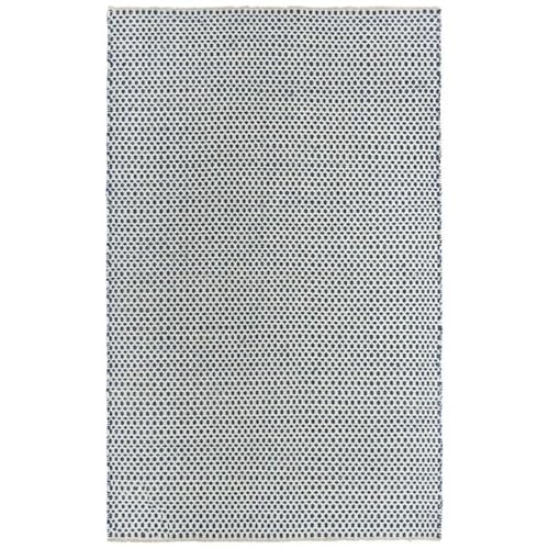 Rizzy Home Alora Decor Monarch 5' X7'6" Basket Weave Blue/Ivory Hand Woven Area Rug