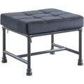 Acme Brantley Tufted Velvet Upholstered Ottoman in Gray and Sandy Gray