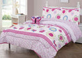 Sapphire Home 8 Piece Floral Pink Full Bedding Set, Bed In A Bag, Kids Comforter Set With Bed Sheets, Pillow Case, Toy Pillow, T