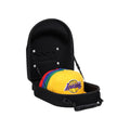Lids Cap Luggage Container(Black Exterior & Interior) - Durable Storage for Baseball Caps, Hat Organizer Holder for 6 Caps, Hat 