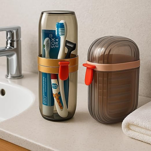 1 Pcs Travel Soap Holder 1 Pcs Toothbrush Holder | Ideal for for Home, Outdoor Hiking, and Camping | Leak Proof Design and Durab