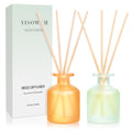 YISOWUH Reed Diffuser - Citrus&Linen 3.38oz (100ml) 2 Pack Essential Oil Reed Diffuser Set with 8 Sticks, Long Lasting Fragrance