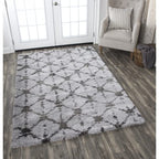 Rizzy Home Alora Decor Midnight 5'3" X 7'3" Geometric Ivory/Beige Power-Loomed Area Rug
