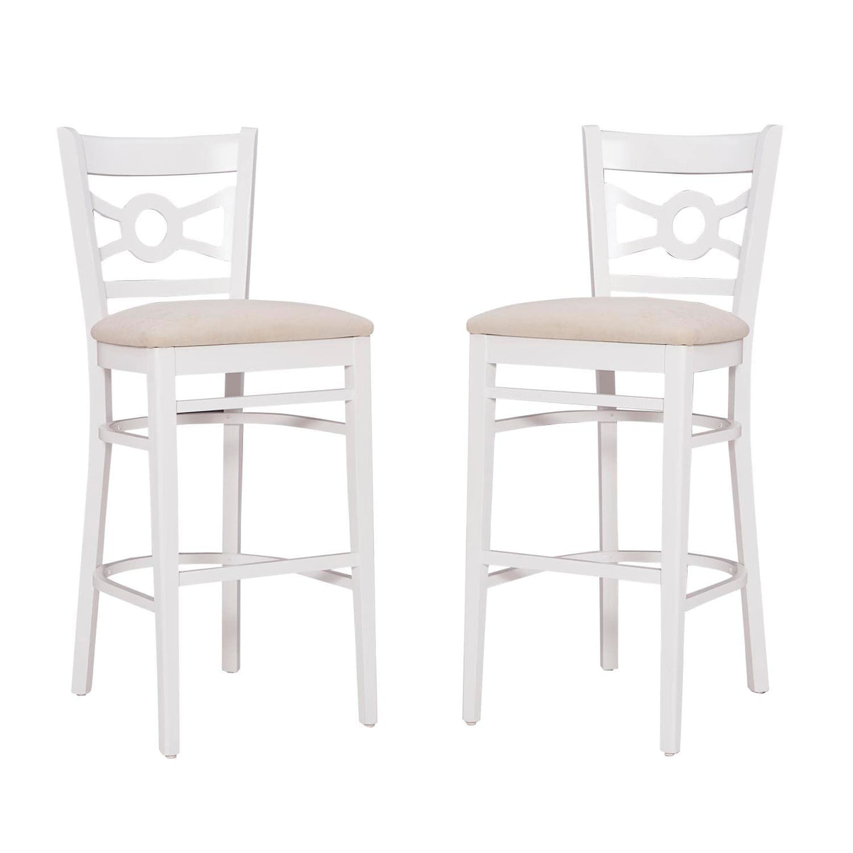 Teresa White Barstool W Uph Seat