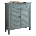 Acme Winchell 1 Drawer Wooden Console Table with 2 Doors in Antique Blue