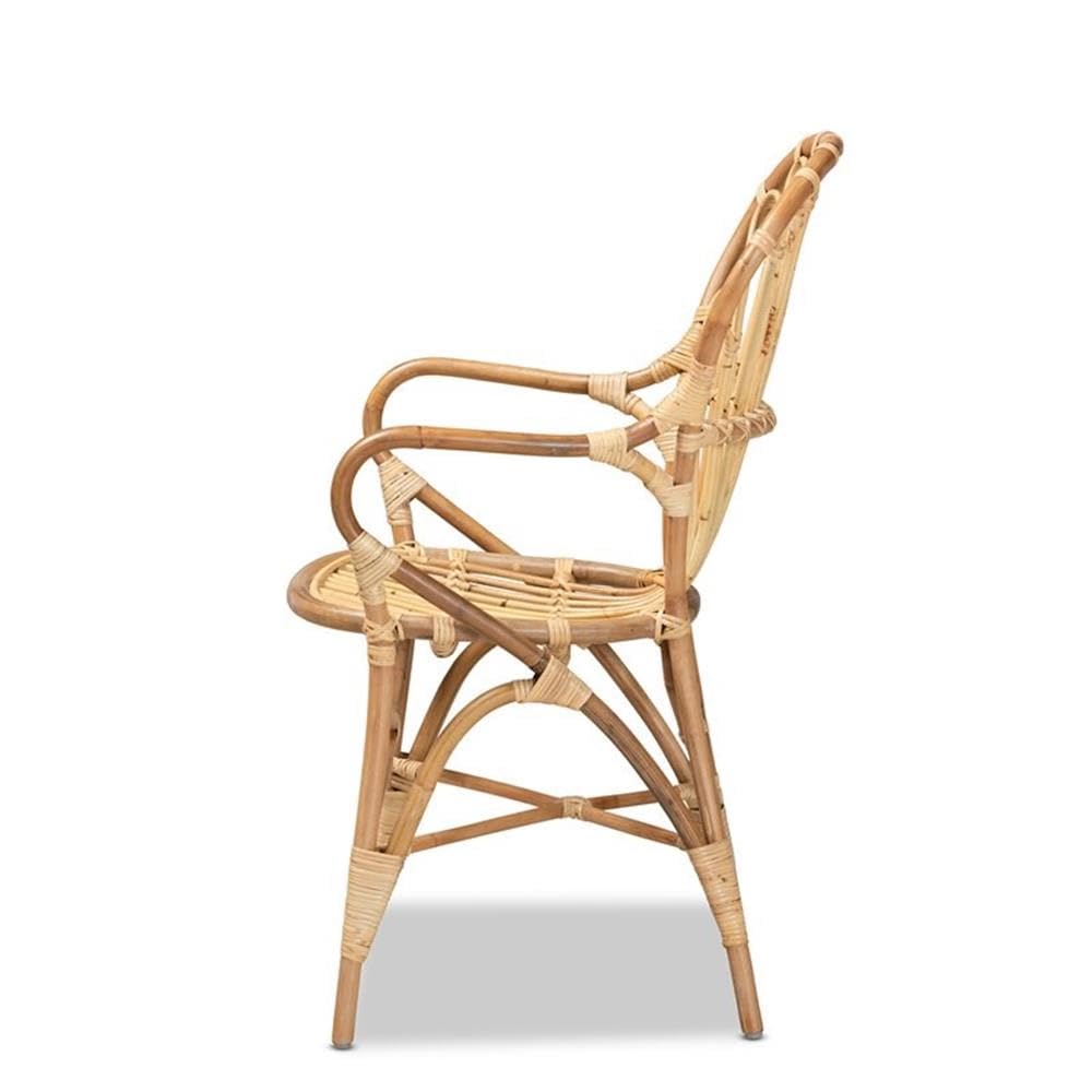 Baxton Studio Sheraton Modern and Contemporary Natural Finished Rattan Dining Chair