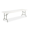 Alera 65601 96 in. x 30 in. x 29 in. Square Edge, Resin Rectangular Folding Table - Platinum