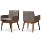 Baxton Studio Nexus Mid-Century Modern Fabric Upholstered Arm Chair