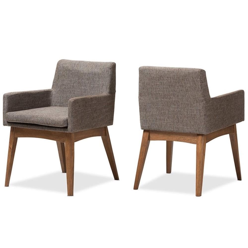 Baxton Studio Nexus Mid-Century Modern Fabric Upholstered Arm Chair