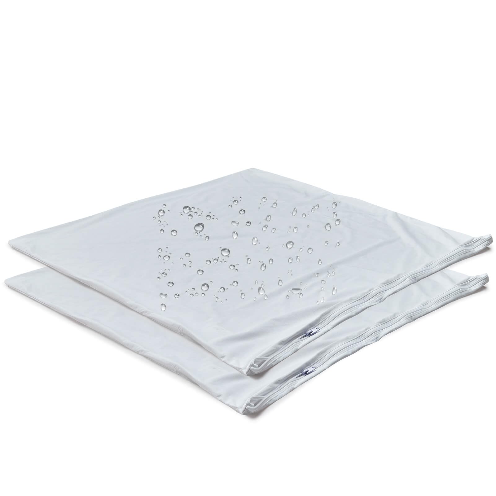 Kingnex 2 Pack Feather Proof Pillow Protectors 20X20 Waterproof Pillow Covers For Square Throw Pillow 20X20