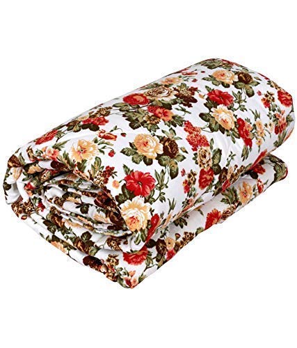 MITUL Microfiber Organic Super Soft Heavy Warm Floral Embossed Light Weight Rajasthani AC Blanket (Single Bed)