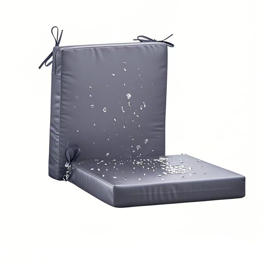 20 X 20 Inch Outdoor Chair Cushions For Patio Furniture Uv Resistant Non Slip Waterproof Replacement Patio Seat Cushion With Tie