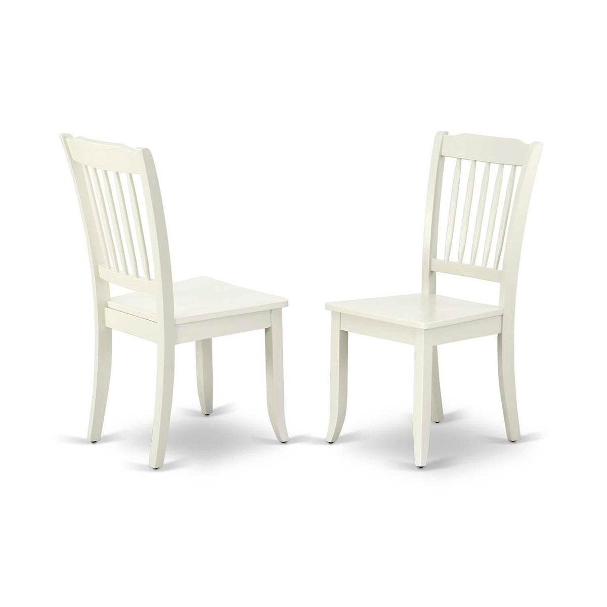 East West Furniture WEDA6-LWH-W 6Pc Rectangular 42/60" Dining Table with 18 in Leaf and Four Wood Seat Dining Chairs Plus 1 Bench