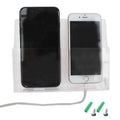 Zmmyr Acrylic Wall Mount Desk Organizer Storage Box For Cell Phones Holder In Home Office (2 Grid)