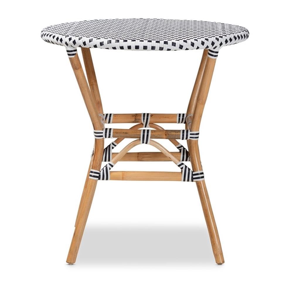 Baxton Studio French Provincial Dining Table with Black and White Finish