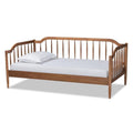 Baxton Studio Parson Classic Mid-Century Modern Walnut Brown Finished Wood Twin Size Daybed