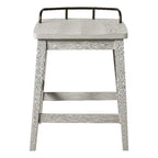 Steve Silver Furniture Pendleton Counter Stool, 24-inch Counter Height Seat, Bar Stool, Shaped Seat, Farmhouse, for Kitchens and Dining, Ivory Finish, 16" D x 19" W x 27" H, Grey