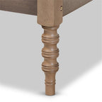 Baxton Studio Cielle French Bohemian Weathered Grey Oak Finished Wood Full Size Platform Bed Frame