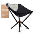 Cliq Portable Camping Chair - Collapses To Size Of Water Bottle - Lightweight Folding Chair For Camping - Outdoor Chair Supports 300 Lbs - Camp Chair Outdoor Adventures, Black