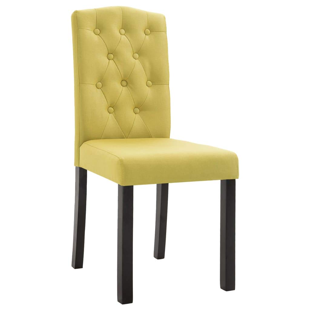 vidaXL Dining Chairs 4 pcs Green Fabric