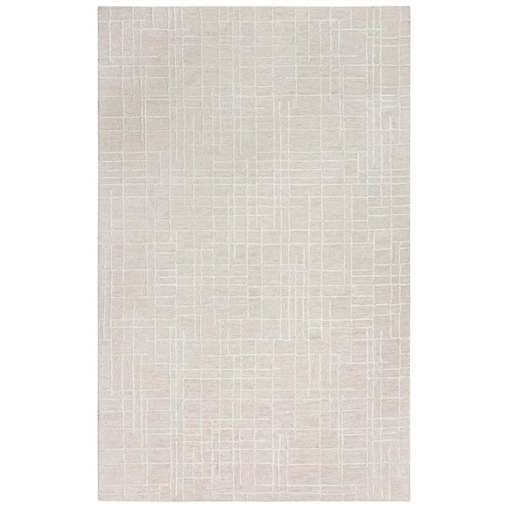 Classic 8'9" X 11'9" Geometric Ivory/Grey Hand Tufted Area Rug