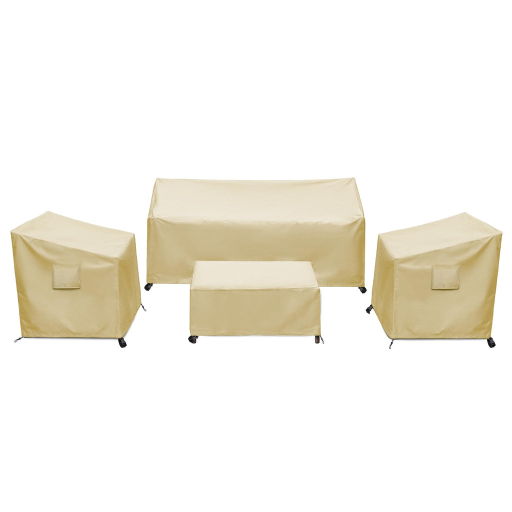 Baner Garden Patio Furniture Covers,Outdoor Furniture Cover Waterproof,Patio Furniture Set Covers For 4 Piece Outdoor Conversation Set,Patio Covers Set-Xx-Large (Beige)