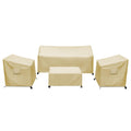 Baner Garden Patio Furniture Covers,Outdoor Furniture Cover Waterproof,Patio Furniture Set Covers For 4 Piece Outdoor Conversation Set,Patio Covers Set-Xx-Large (Beige)