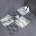 VDHJA Interlocking NonSlip Drainage Tile, 12 x 12 Inch Soft PVC Waterproof Floor Mat Without Suction Cups Drain Holes Column fo
