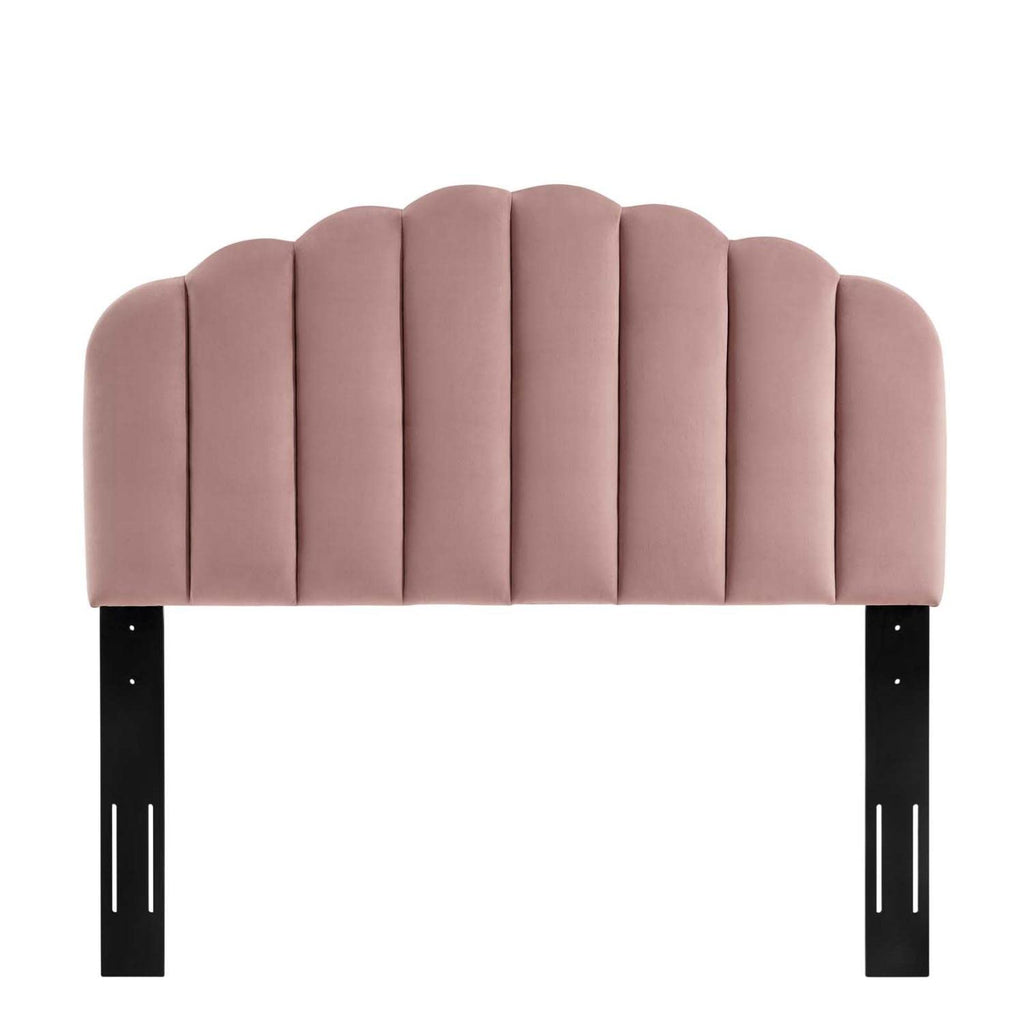 Modway Veronique Twin Performance Velvet Headboard In Dusty Rose Mod-6206-Dus