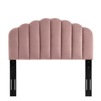 Modway Veronique Twin Performance Velvet Headboard In Dusty Rose Mod-6206-Dus