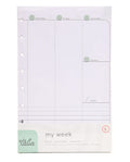 Talia Discbound Notebook Refills (Weekly Undated Layout, Junior (5.5In X 8.5In))