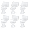 Toddmomy Doll House Toilet: 6Pcs Dollhouse Toilet Toy Mini Cake Topper Doll House Furniture for Kids Adults DIY Miniature Landsc