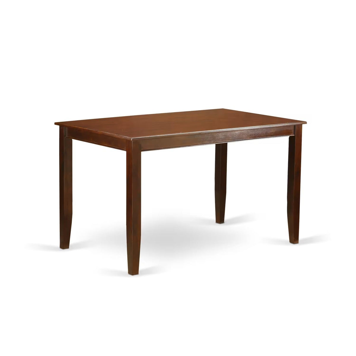 East West Furniture Dudley 5 Piece Counter Height Set Includes a Rectangle Kitchen Table and 4 Faux Leather Upholstered Dining Chairs, 36x60 Inch, Mahogany