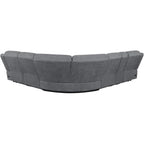 Coaster Home Furnishings Bahrain 6-Piece Upholstered Motion Sectional Charcoal