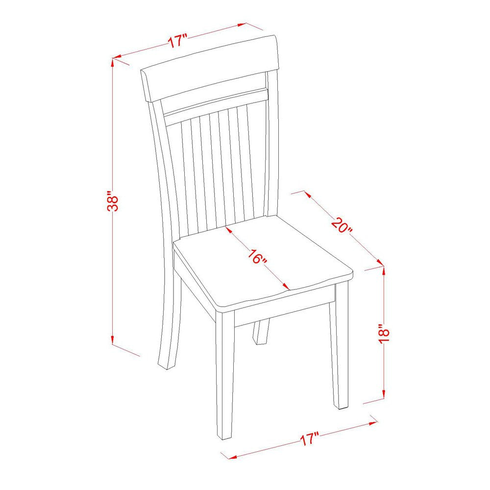 East West Furniture PFCA7-CAP-W 7 Piece Modern Dining Table Set Consist of a Square Wooden Table with Butterfly Leaf and 6 Dining Room Chairs, 54x54 Inch, Cappuccino