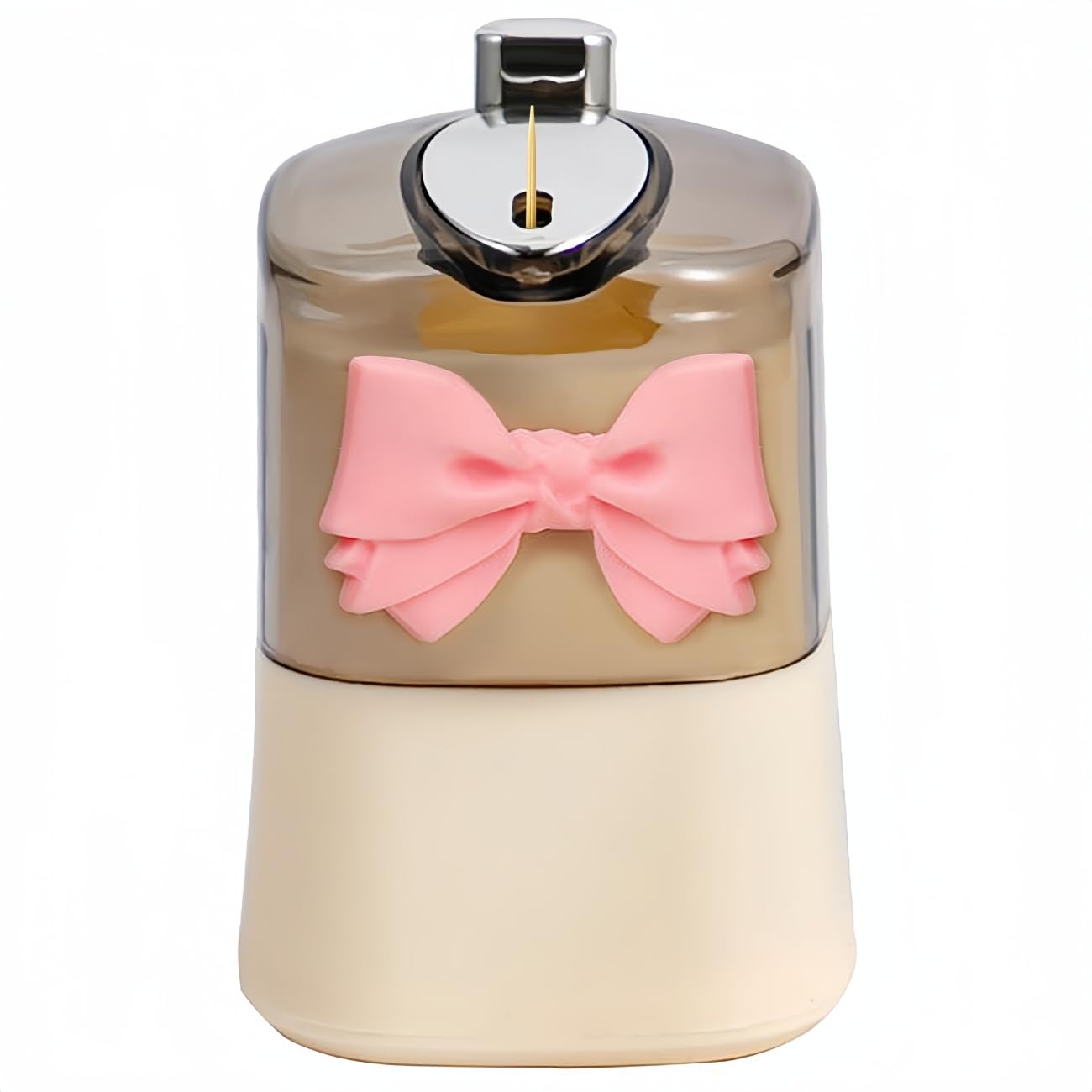 PEFWO Toothpick Holder, Automatic Toothpick Dispenser, Pop-up, Black, ABS Plastic, Bow Tie Shape