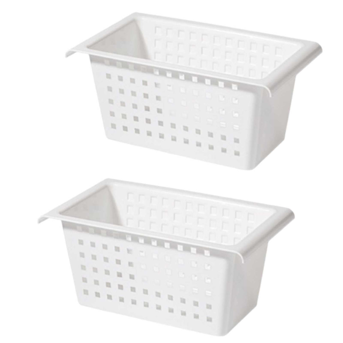Under Shelf Basket, 2Pcs Hanging Storage Basket for Expandable Rod Under Cabinet Shelf Organizer for Closet Wardrobe Kitchen