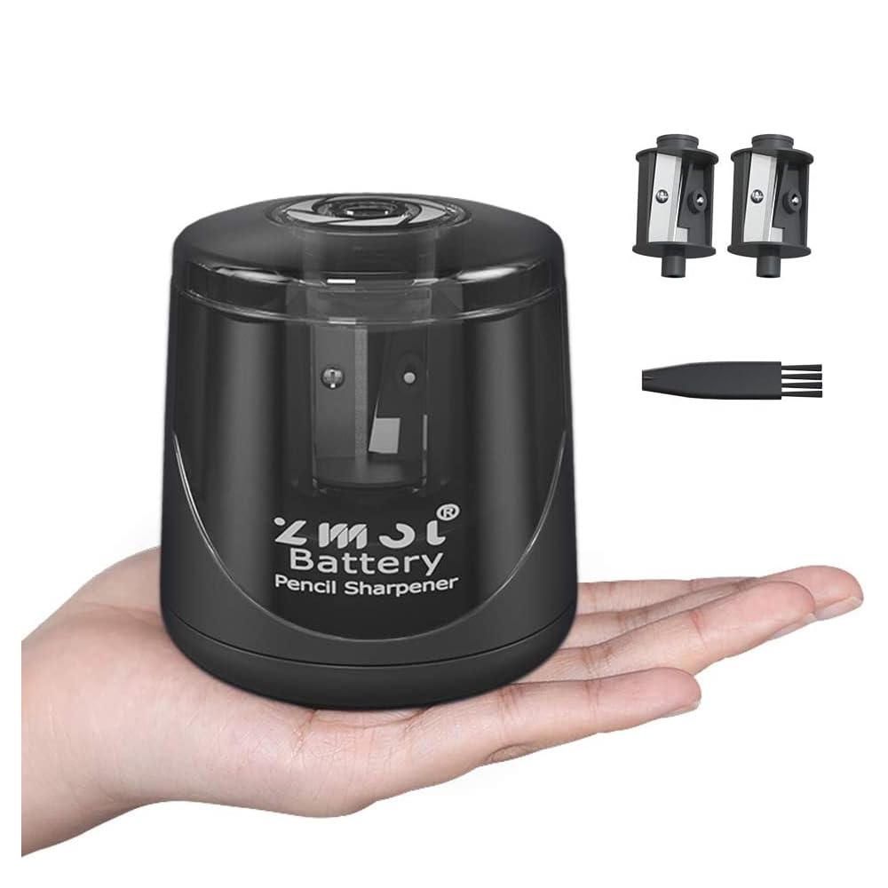 Zmol Battery Operated Electric Pencil Sharpener, Quick Sharpener Pencil Sharpener, Portable Pencil Sharpener For Kids, For No.2/