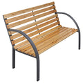 vidaXL Solid Wood Fir Patio Bench 44.1 - Industrial Style Outdoor Seating - Durable, Comfortable and Safe - Perfect for Garden/P