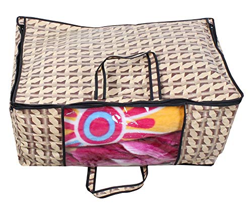 Stylista Blanket Storage Bags Large Size Symmetric Pattern Grey