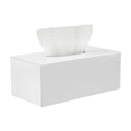 HBlife Tissue Dispenser Box Cover Rectangular White Acrylic Mask Case Holder with Magnetic Bottom, Dryer Sheet Holder for Car, B