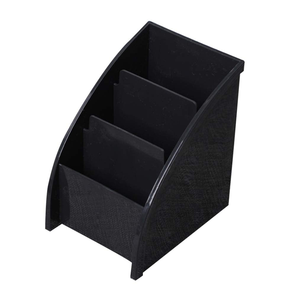 Remote Control Holder For Table With 3 Compartments, Office Organizers For Desk Storage For Remote Controls, Pencil, Pen, Keys,